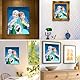 QDUODUO Eiskönigin Malen Nach Zahlen für Kinder und Erwachsene Anfänger, 40x50cm Groß Cartoon Eisa Anla Prinzessin Painting mit Leinwand Pinseln Acrylfarben, DIY Gemälde Kit für Mädchen ab 6 Jahre