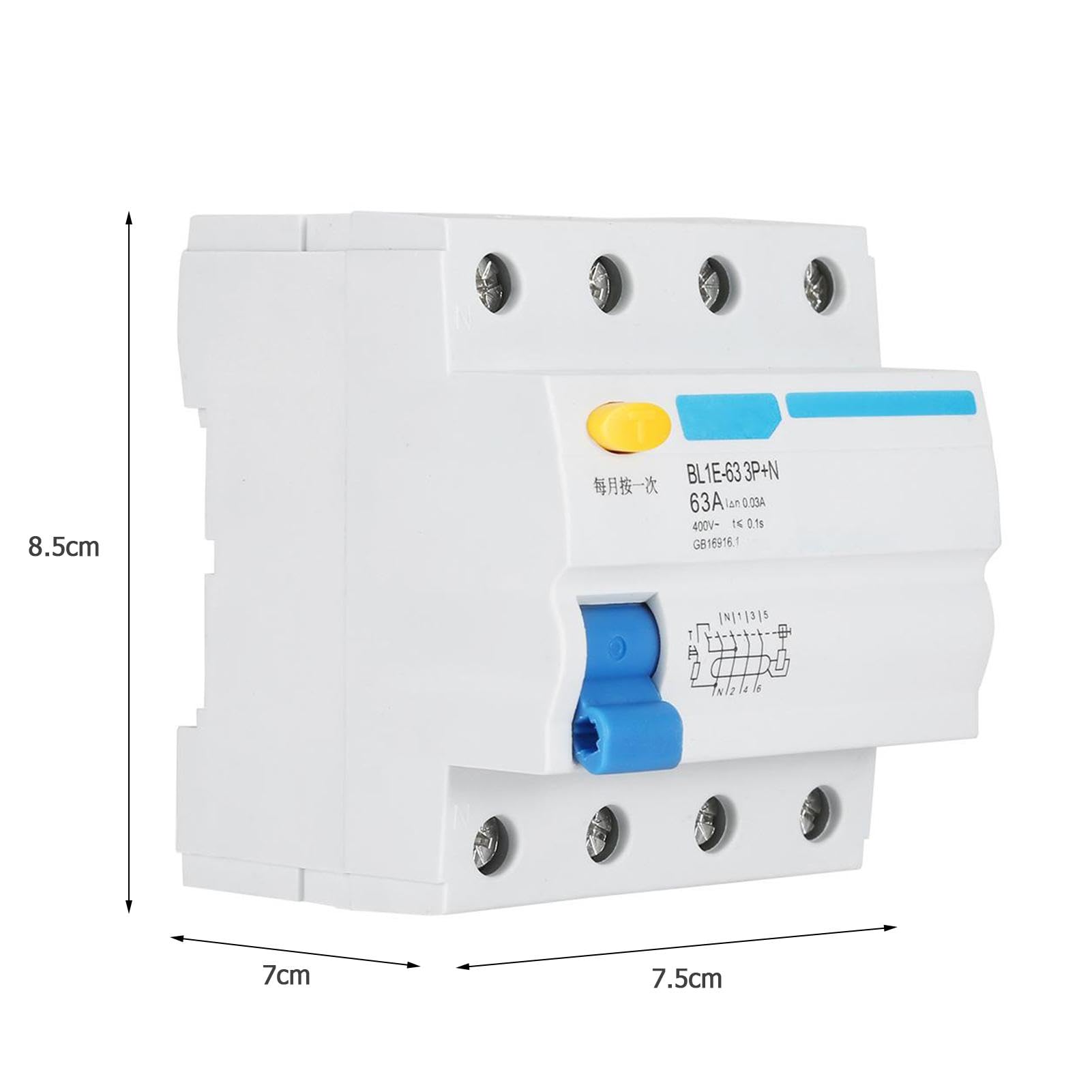 KSTE BL1E-63 3P + N 63A interruptor diferencial de corriente residual de 30 mA Interruptor 400V