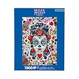 AQUARIUS Sugar Skulls Puzzle (1000 Piece Jigsaw Puzzle) - Glare Free - Precision Fit - Officially Licensed Sugar Skulls Merchandise & Collectibles - 14x19 Inches