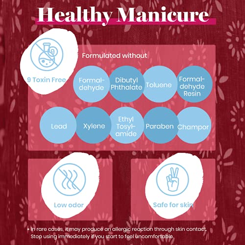 Beetles Red Purple Gold Glitter Gel Nail Polish Set - 6 Colors Fall Winter Wine Red Gel Polish Kit Full Maroon Nail Gel Polish Set, Soak Off Led Nail #TOP6