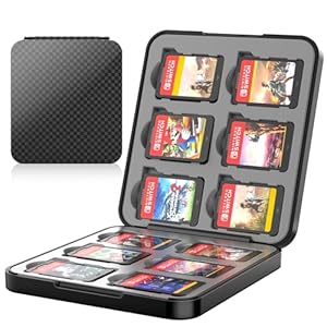 Game Card Case for Nintendo Switch 2, 12 Games holder with Magnetic Closure-Customized Pattern Portable Storage Box for Nintendo Switch 2 Accessory,Hard Shell, Silicone Lining