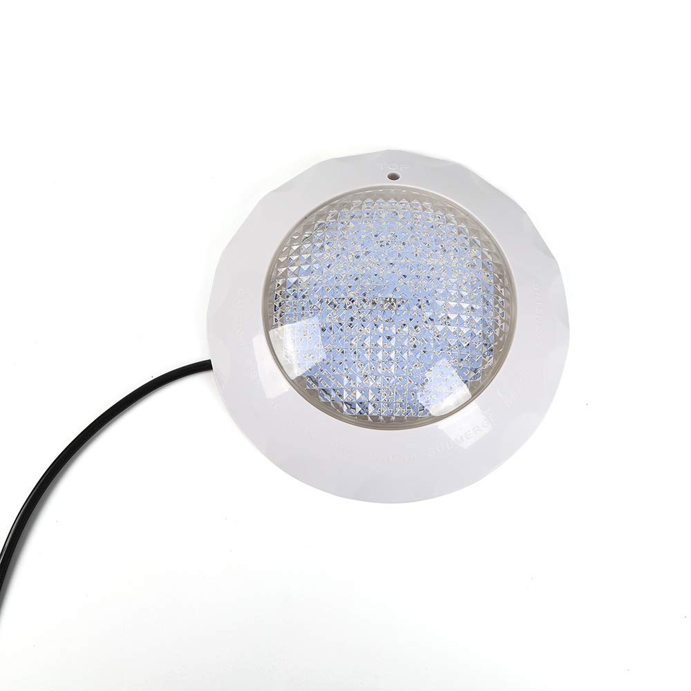 LED Poolbeleuchtung 45W RGB LED Pool Licht Teichbeleuchtung Unterwasser Wasserdichter Poolleuchte Poolscheinwerfer mit 2835-LED-Lampenperle Fernbedienung IP68 Wasserdicht 3000LM 12 Lichtmodi