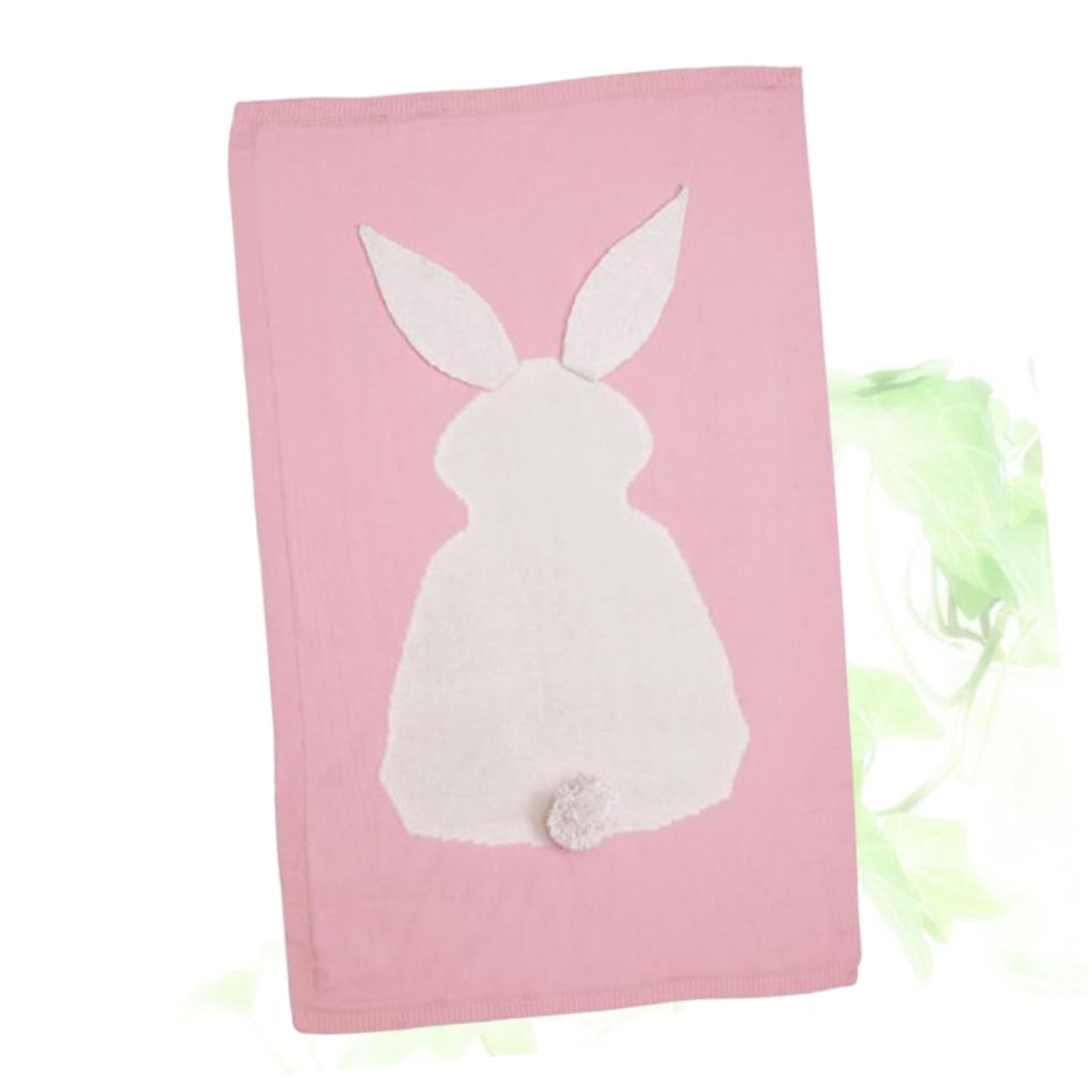 Toyvian Coperta da Letto Neonata a Maglia Forma di Coniglio Rosa