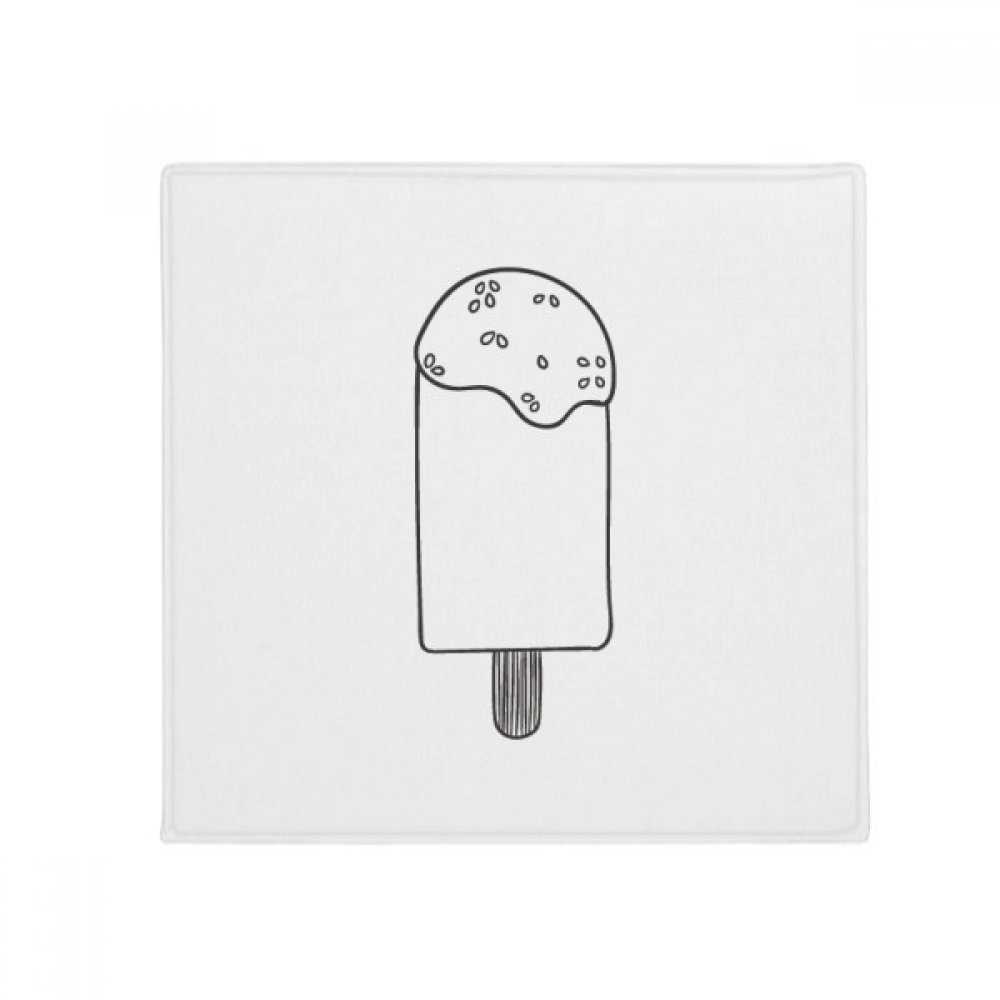Cadeau tapis de sol 80cm crème glacée sésame noir carré