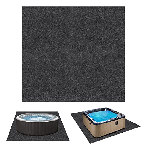 74' X 72' Hot Tub Mat, Inflatable Hot Tubs Floor Pad, Reusable Washable Spa Pool Ground Protection,...