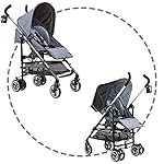 Buggy S5 24 Sportwagen Karre Kinderwagen leicht Reisebuggy schwarz rückwärtsgerichtet, mit Liegeposition, ab Geburt nutzbar, bis 25kg belastbar