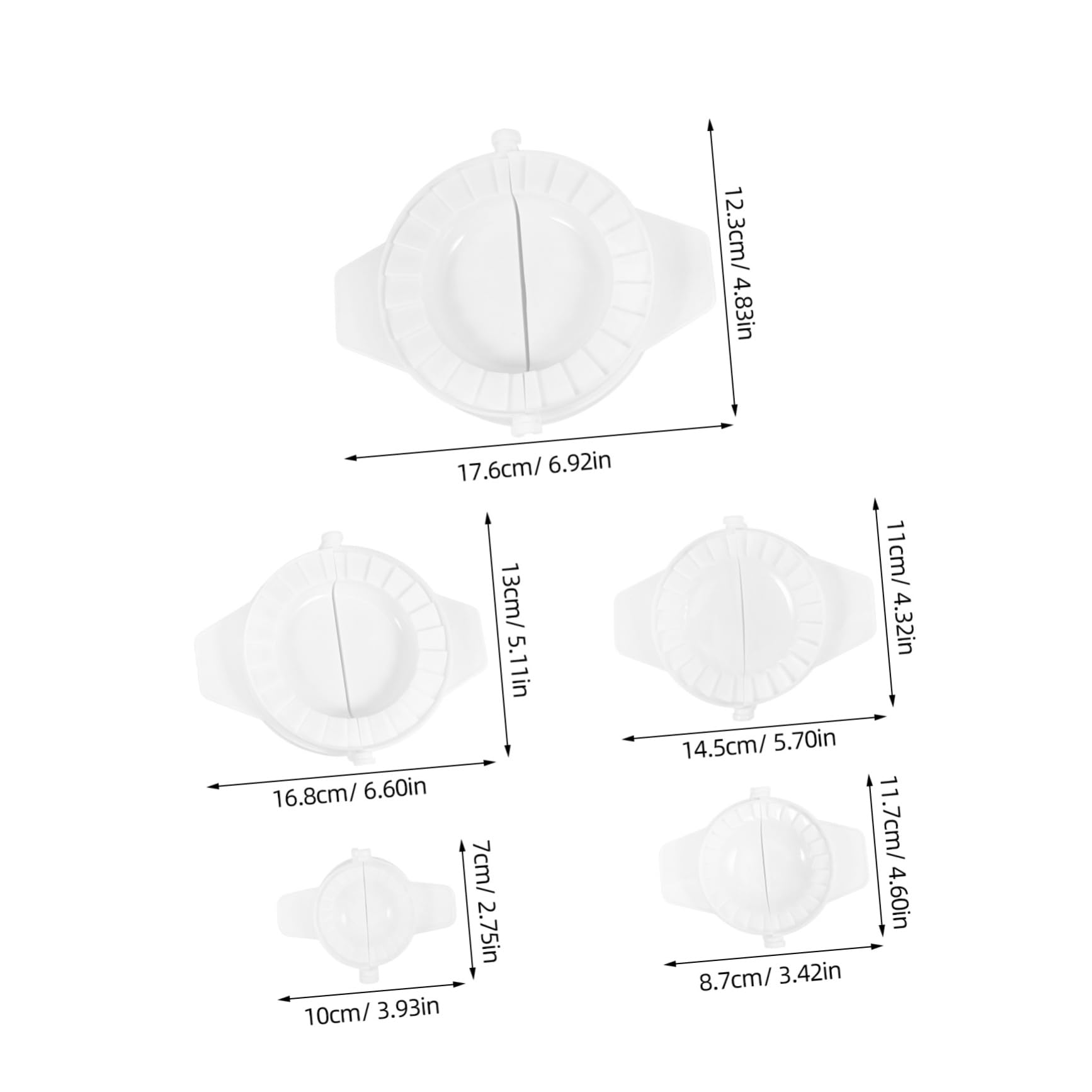 PRETYZOOM Dumpling Molding Press Set 5 Pcs Dumpling Makers Pierogi Press Maker Plastic Pasty Molds Easy for Family Gatherings