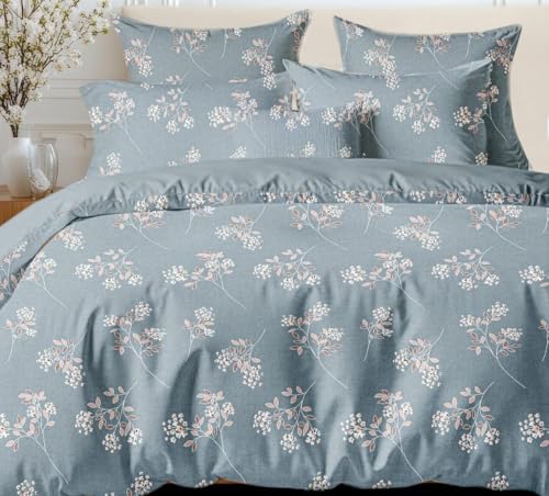 Image of The Royal King Collection 350 TC King Size Bedsheet with 2 King Size Pillow Covers| Beautiful Designer Flat Sheet | Luxury Soft Sheet (3pcs Set) |108x108 inches. (Multicolor-6605)