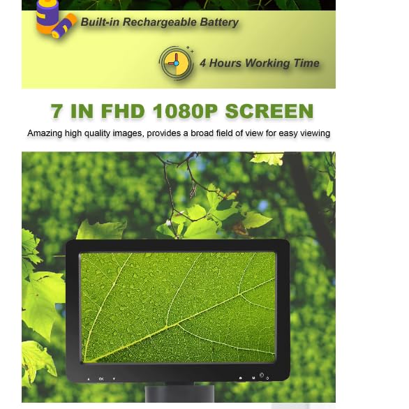 DM9 1200X 1080P wideomikroskop cyfrowy wyświetlacz 7 cali HDMikroskop Elektroniczna naprawa PCB 8 LED z zewnętrznym 2 źródłem światła