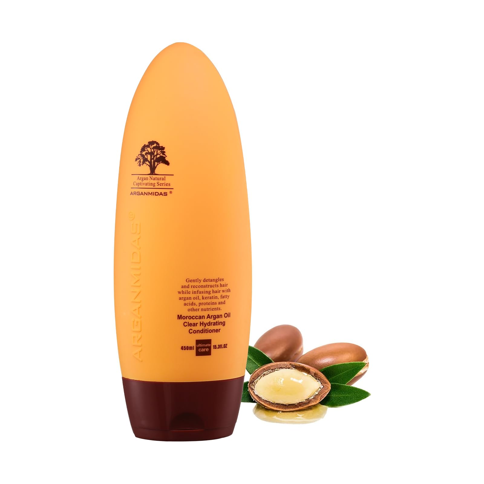 ARGANMIDAS Hair Conditioner, 15.3 Fl Oz Sulfate-Free Hair Conditioner Smooth and Clear Hydrating, Argan Oil Daily Moisture Deep Conditioner for Color Treated Hair, Repair Dry Damaged and Frizzy Hair