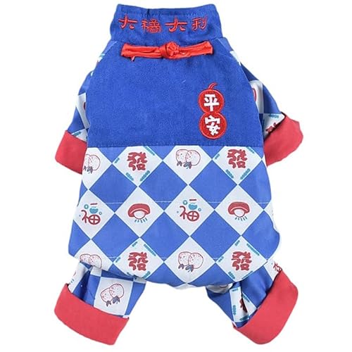 JPETTO犬服 つなぎ ダウンコート 雪遊び ドッグウェア パーカー 冬服 ペット 猫服 ダウンジャケット 裏起毛 犬の服 ジャケット 猫服 ダウンベスト 暖かい 防寒着 子犬 トイプードル チワワ服 お散歩25-H23085WブルーM