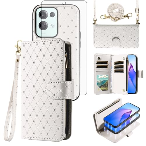 Coque Reno 8 Pro 5G Asuwish ZSZXCXDK UK Blanc étui haut de gamme rigide