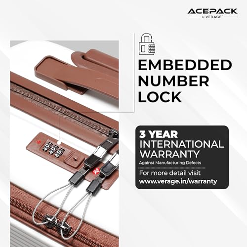 Image of VLITE Columbia Set of 3 (S+M+L) Lightweight Polypropylene Suitcase | Anti-Theft Double Zipper | Built-in Number Lock | Spacious & Durable Luggage | 3-Year Warranty