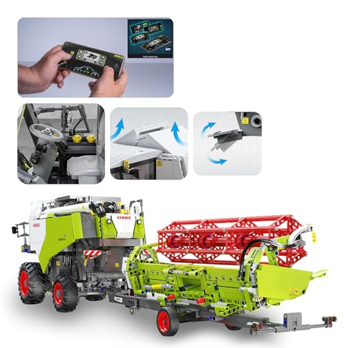 JAMARA 402873 CADA Claas Dominator 370 1:18 2,4GHz Bricks, Kinder Landwirtschaft ab 14 Jahre, RC Technik für Jungs, Ferngesteuertes Spielzeug, Geschenkidee für Kinder, Dualmodus