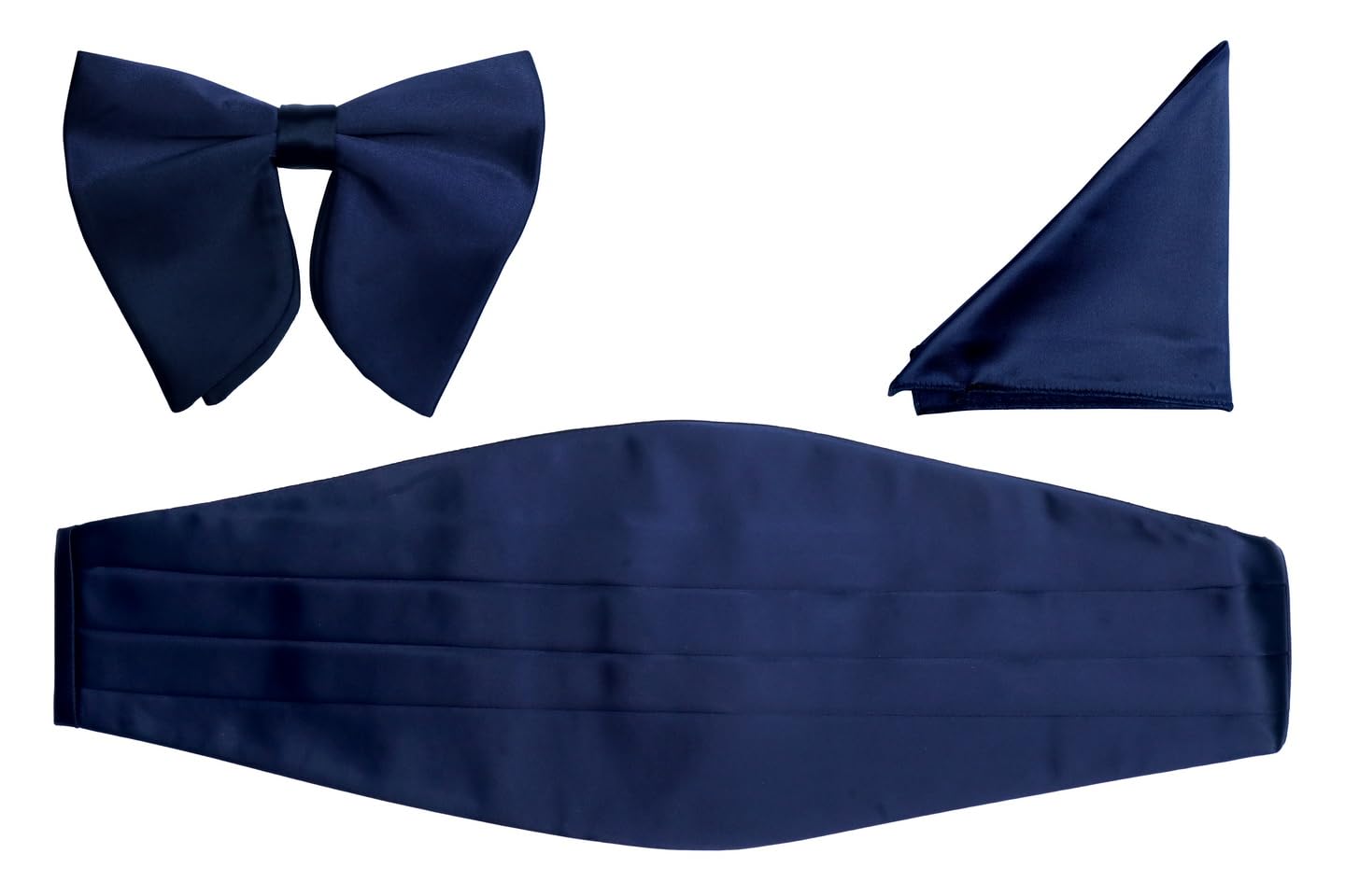 KRAWATTEMen's Cummerbund Set with Pocket Square (C-3)