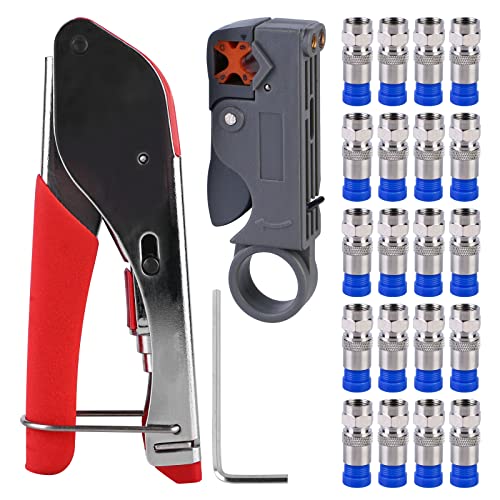 Coax Cable Crimper Kit, Coax Crimping Tool Coax Cable Crimper Tool Kit
