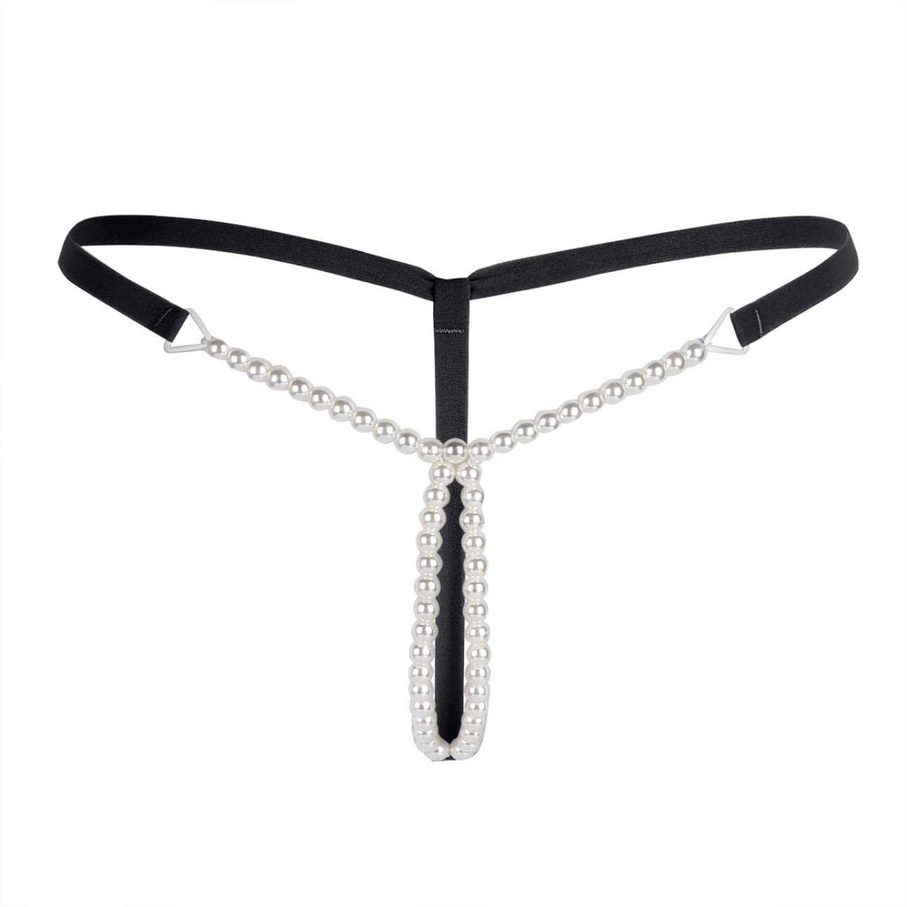 Yihuimin Womens Low Rise Pearls Massage G-String Thong T-Back Sexy Panties Underwear
