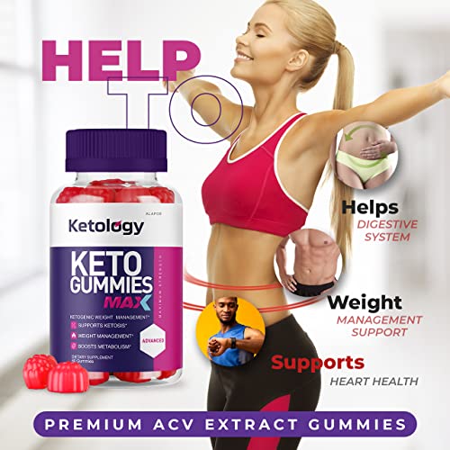 (2 Pack) Ketology Keto Max Acv Gummies - New Ketologygummies Max Advanced Apple Cider Vinegar Gummys, Shark, Max Ketologie + Gummy S For 60 Days Supply #TOP4