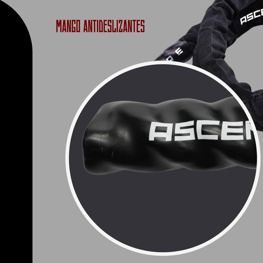 Cuerda de Batalla Ascendcore, Resistente y Duradera, Mangos Antideslizantes