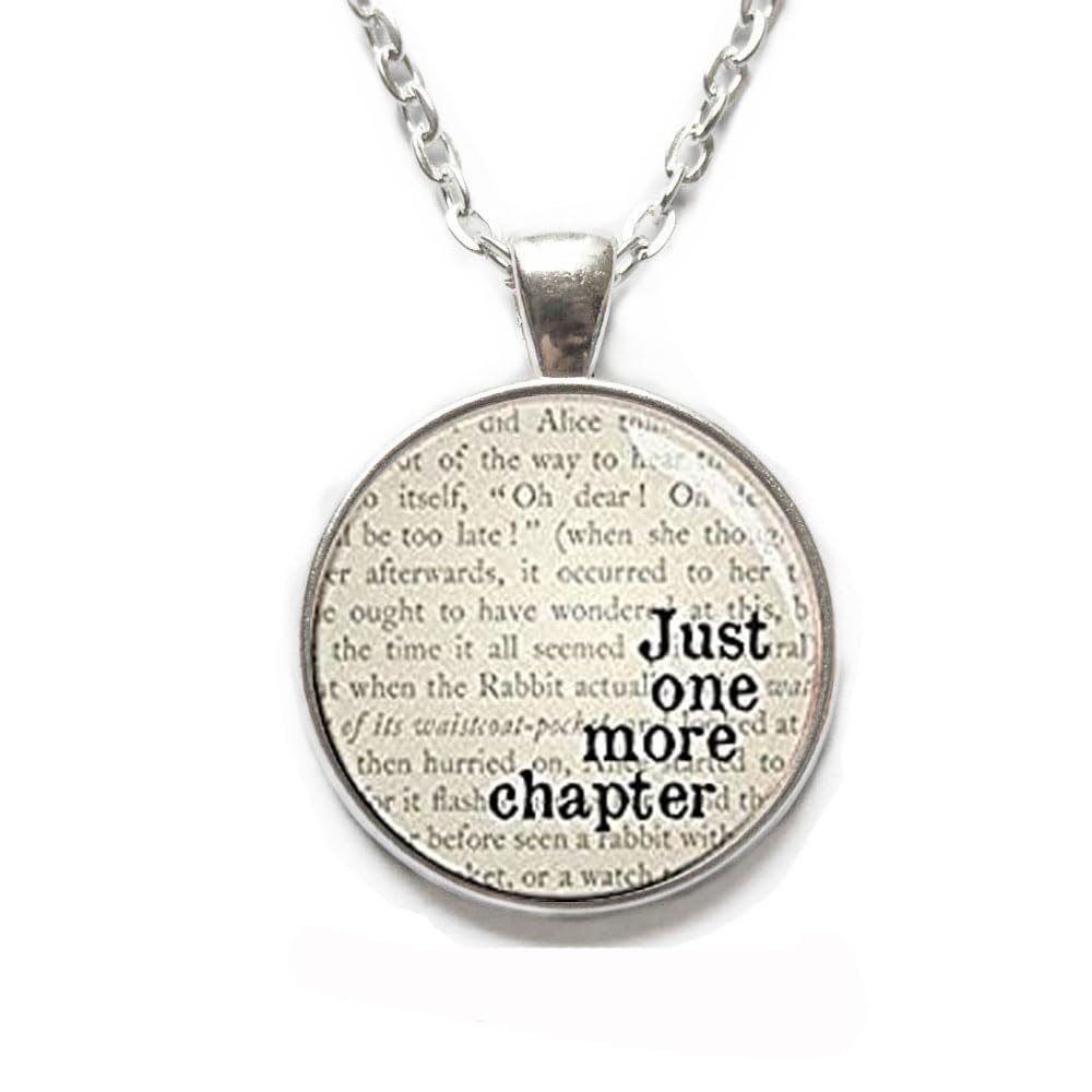 Just One More Chapter - Reader - Bookish - Word Necklace - Reader Jewelry - Book Lover Gift - Librarian