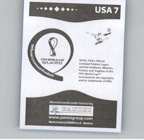Vista 2 de 2022 Panini World Cup Qatar Stickers Blue #USA7 Chris Richards USA Group B Official Album Sticker (2 inch X 2.5 Inch) in Raw (NM or Better)