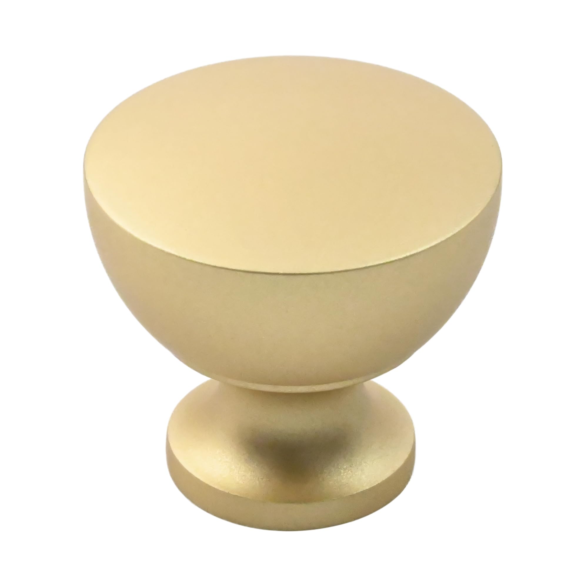 Alzassbg 10 Pack Brushed Gold Cabinet Knobs, 1-1/4 Inch(31.5mm) Diameter Flat Round Kitchen Knobs for Cabinets and Drawers AL6013MGP