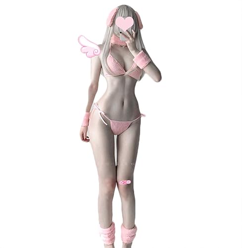 JasmyGirls Sexy Bunny Cosplay Lingerie for Women Naughty Outfits Anime Micro Bikini Sexy Cat Costumes Kawaii Furry Bra Panty Sets