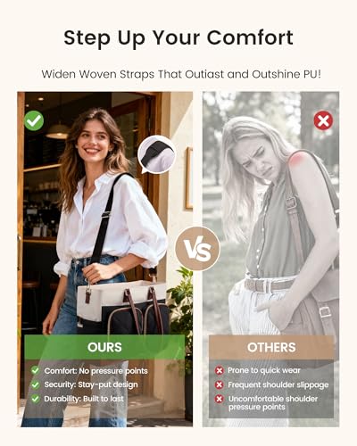 Image of LOVEVOOK Lunch Tote Bag for Women, 2-in-1 Work Bag with Insulated Lunch Compartment, 15.6 Inch Large Capacity Laptop Tote with Cup Holder for Teacher, Nurse, Office, Outdoors, Khaki