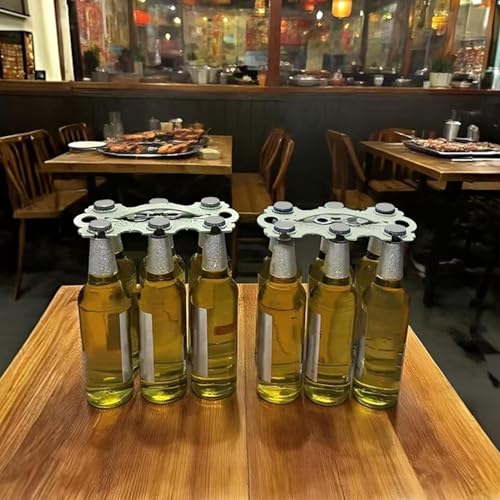 Genérico Portabotellas - Porta Vasos Portátil para 6 Unidades,Bolsa Térmica para Bebidas En Exteriores Fiestas Cumpleaños Pícnic Excursiones Café Whisky - imagen 2