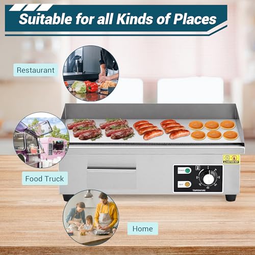 Image of Garvee 21 In Commercial Electric Griddle, Flat Top Grill Countertop Griddle
