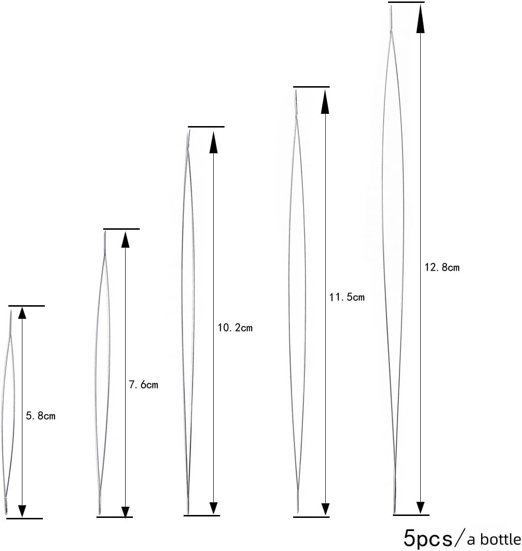 Beading Needles Set - 5 Sizes DIY Jewelry Making Tools with Storage Bottle | Designed for effortless threading in handmade bracelets, necklaces, and intricate DIY beadwork designs.