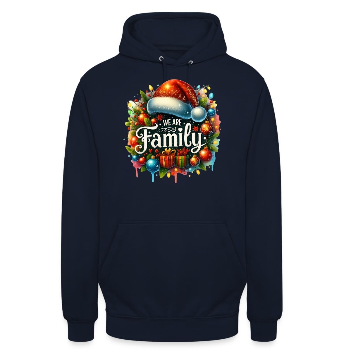 We Are Family Bonnet de Noël Famille Boules de Noël Cadeau | Pull à capuche de Noël de Noël