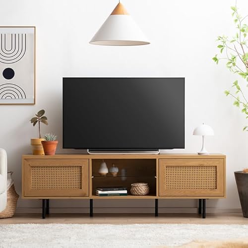 エア・リゾーム テレビ台 テレビボード ローボード 150cm テレビラック TV台 TVボード TVラック ラタン調 収納付き ラタンテレビ台 Hazel（ヘイゼル）のサムネイル