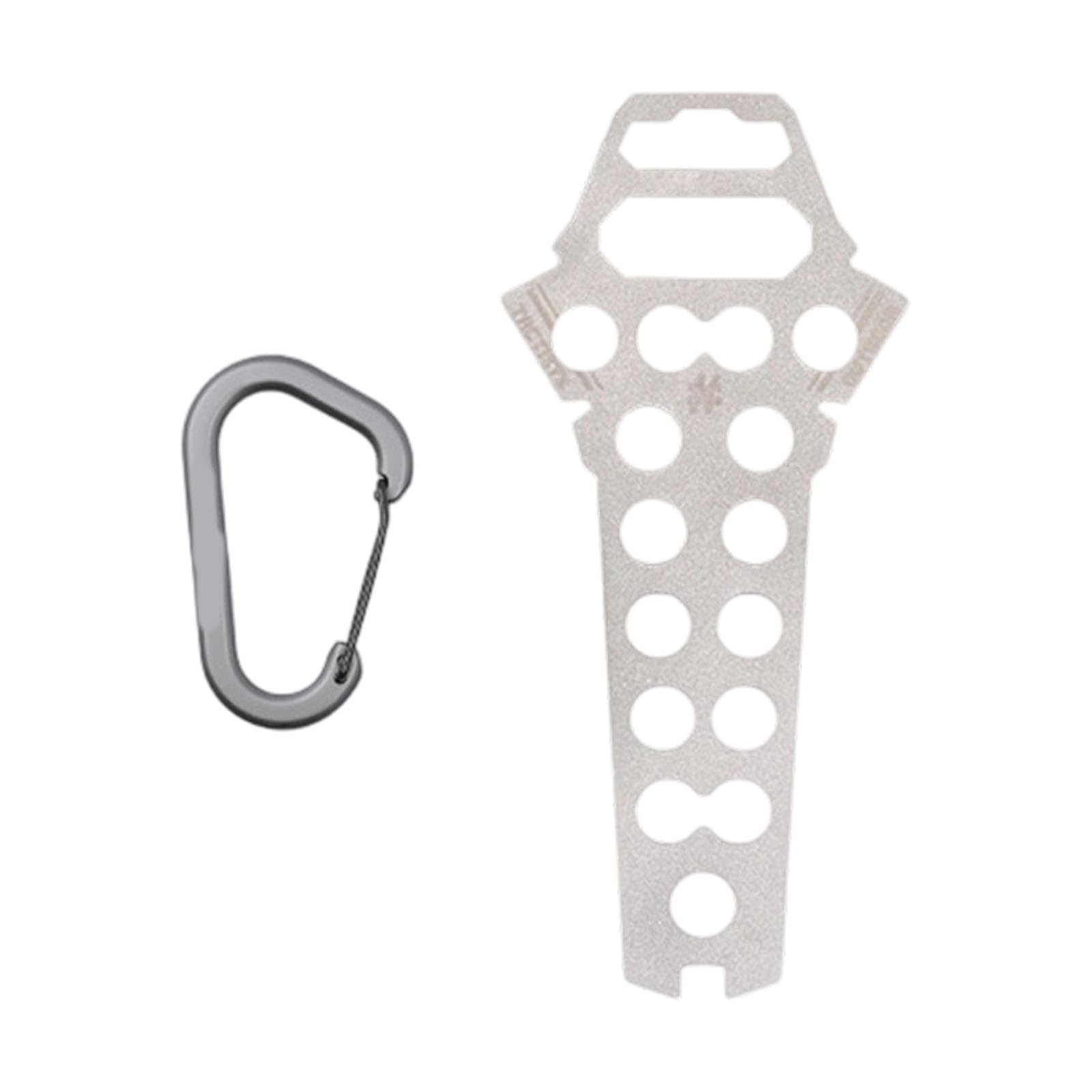 BWANGIAO Stainless Steel Tent Stakes Storage Rack with Keychain Buckles Peg Organizers For Camping Hiking And Outdoor Activity