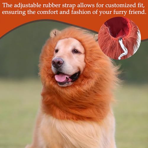 Rotbraunes Löwen-Hundekostüm, mit Schwanz, geeignet für mittelgroße und große Hunde, Hunde-Outfits werden für Halloween, Partys usw. verwendet und verwandeln Sie in einen majestätischen 'König der