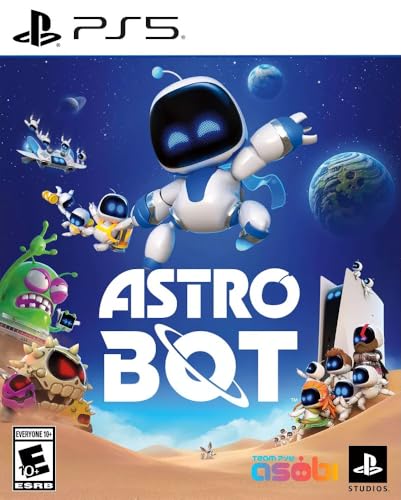 Image of PlayStation 5 Slim Digital Edition ASTRO BOT Bundle and Mytrix Controller Case - White, Slim PS5 825GB PCIe SSD Gaming Console