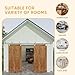 JUBEST 10FT Box Rail Exterior Barn Door Hardware Kit, Heavy Duty Sliding Barn Door Hardware, Wall Mount Barn Door Hardware for Two Door (Door NOT Include)