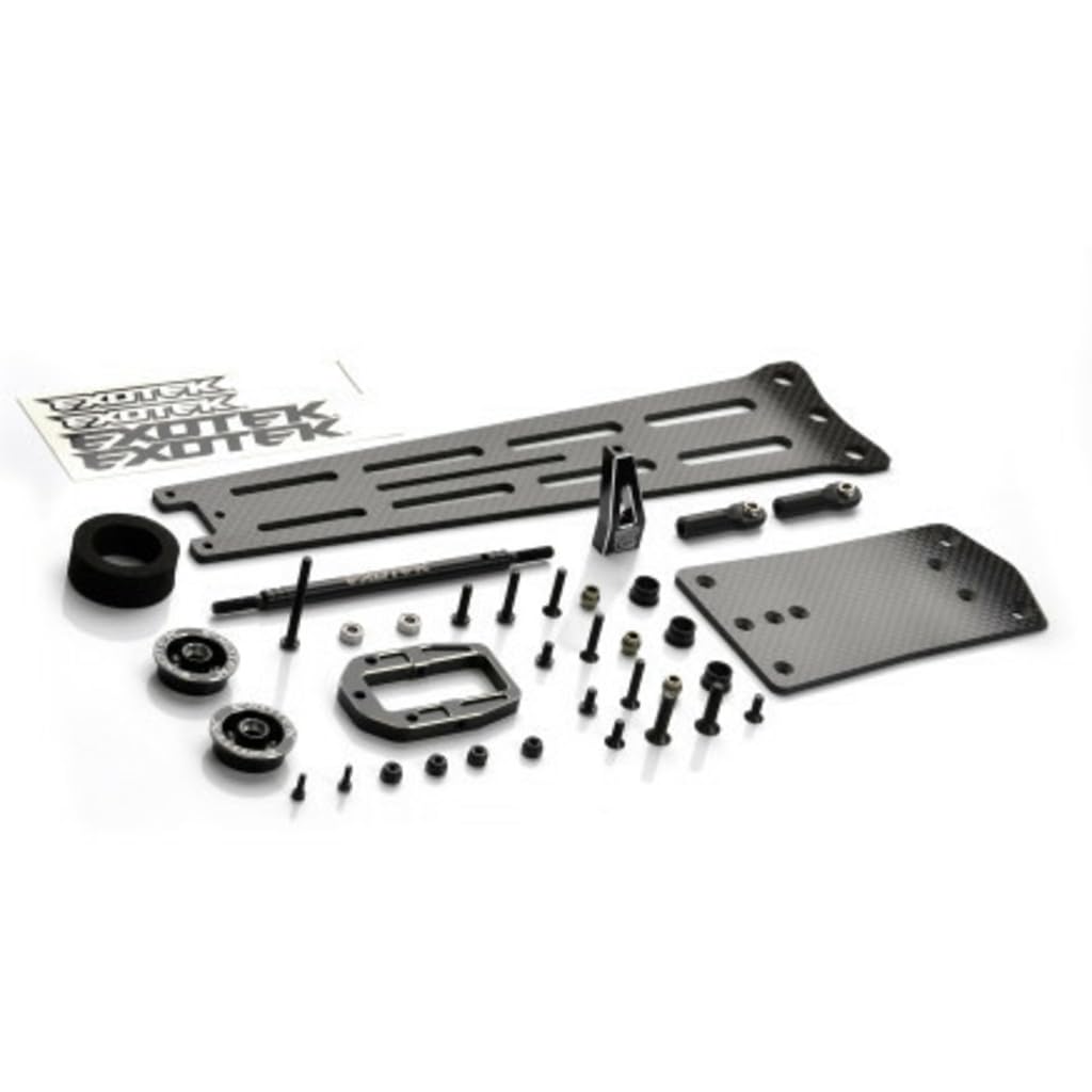 Exotek Racing 2135 Drag Slash Pro Wheelie Bar Set, 3mm CF with Single Wheel Style