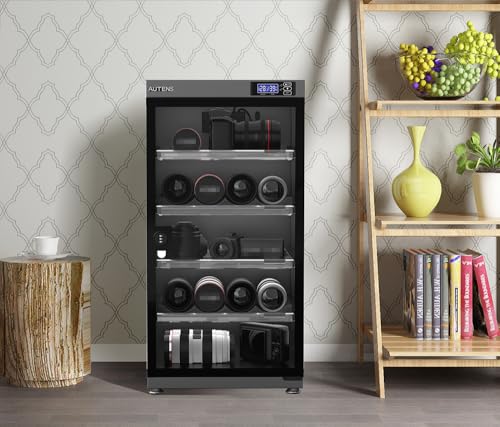 AUTENS 除湿ドライキャビネットボックス コンビネーションロック付き デジタルコントロール ノイズレス 省エネ カメラレンズ/電子機器/収集品収納用 温度湿度LEDスクリーン (100L) AD-100P の商品画像 6