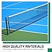 Otoolling Square Tennis Posts with Ground Sleeves Outdoor Heavy Duty Court Permanent Playground Kit Green Spray Tennis Challenge Court Net Quick Fixation System Equipped with a Cable Reel