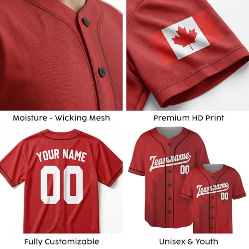 Custom 2026 Baseball Jersey - Uniforme personalizado de béisbol con diseño nacional para hombres, mujeres y niños miniatura 6