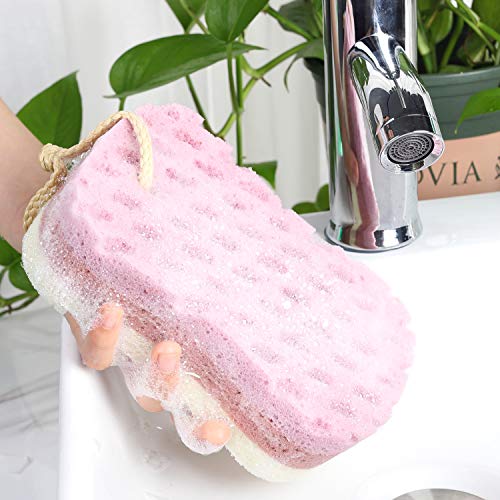 Kecuco 4354972556 3 Pcs Bath Sponge For Women, Men, Kids, Sponge Loofah Body Scrubber Shower Sponge thumb #3