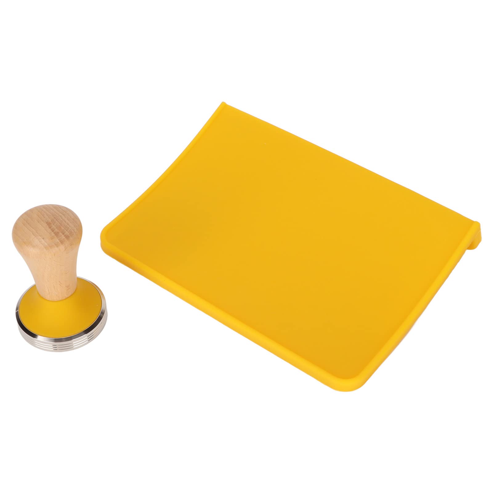 Tapis de bourrage café en silicone et hêtre élégant jaune