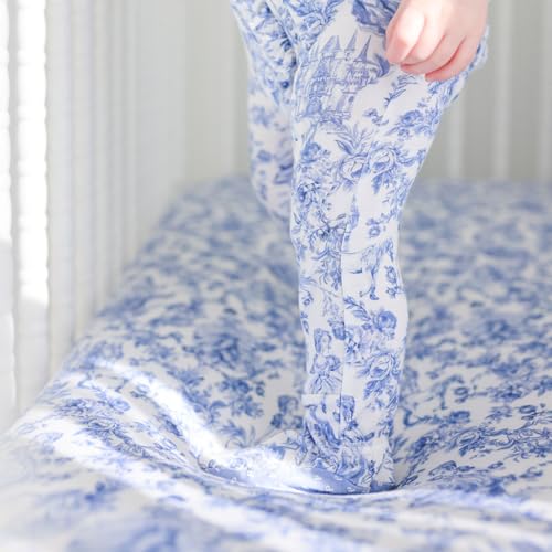 Image of Posh Peanut Fitted Crib Sheet, Soft Viscose from Bamboo Fabric, Standard Crib and Toddler Mattresses 52 inch by 28 inch Briar