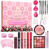 Makeup Advent Calendar 2025 Teen Girls Women, 24 Days Beauty Make Up Advent Calendar with Essential Lips, Eyes & Face Kit, Christmas Xmas Cosmetic Girly Gift Set for Ladies Mom Tween Teenage Girls