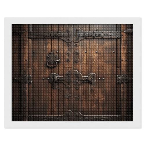 Peinture diamant 5D porte rustique pour sublimer votre salon chaleureux