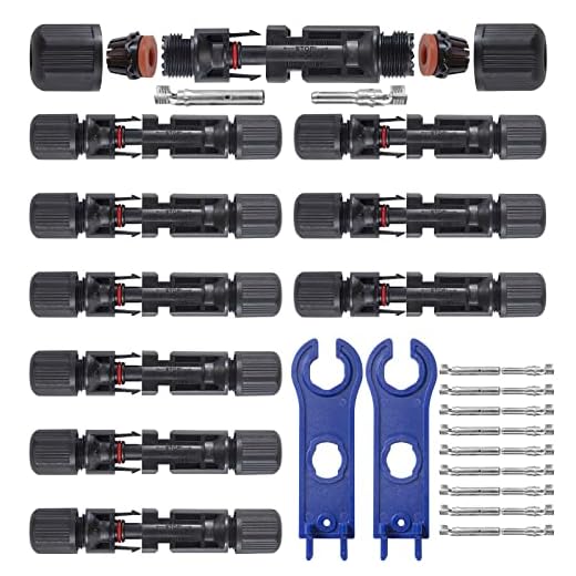 Conectores de Panel Solar Macho Hembra Conectores de Cable de Panel Solar Impermeable para Solar Panel Cable Fotovoltaico Sistema 10 Piezas