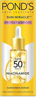POND’S Sun Miracle SPF 50 PA++ Sunscreen Serum - Protect & Bright, With 1.25% Niacinamide, Prevent & Fade Dark Spots, Ligh... Price In India