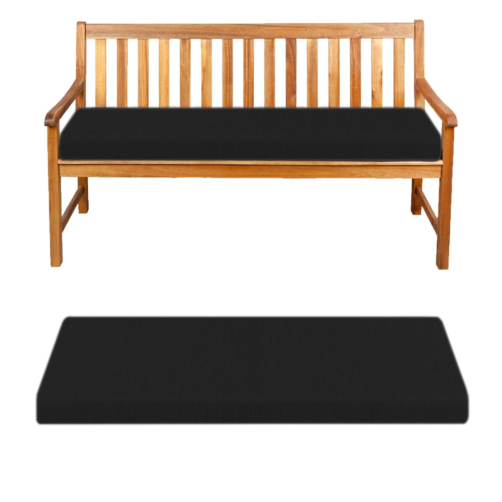 Banc d'intérieur de rechange de 90 x 55 cm noir pour salle à manger et cuisine