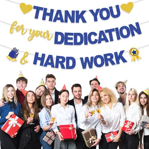 Image of We Appreciate You Thank You for All You Do Banner, Thank You for You Dedication Hard Work Banner for Teacher Employee Staff Doctors Nurse Volunteer Soldier, Appreciation Week Office Party Decorations